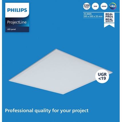 Philips - Panou LED pentru tavan fals PROJECTLINE LED/36W/230V 59,5x59,5 cm