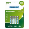 Philips R03B4RTU10/10 - Set de 4 baterii reîncărcabile AAA NiMH/1,2V/1000 mAh