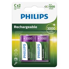 Philips R14B2A300/10 - 2 buc Baterie reincarcabila C MULTILIFE NiMH/1,2V/3000 mAh
