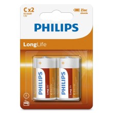 Philips R14L2B/10 - 2 buc Baterie clorura de zinc C LONGLIFE 1,5V