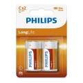 Philips R14L2B/10 - 2 bucăți Baterie cu clorură de zinc C LONGLIFE 1,5V 2800mAh