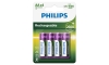 Philips R6B4B260/10 - 4 buc Baterie reincarcabila AA MULTILIFE NiMH/1,2V/2600 mAh