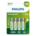 Philips R6B4B260/10 - Set de 4 baterii reîncărcabile AA NiMH/1,2V/2600 mAh