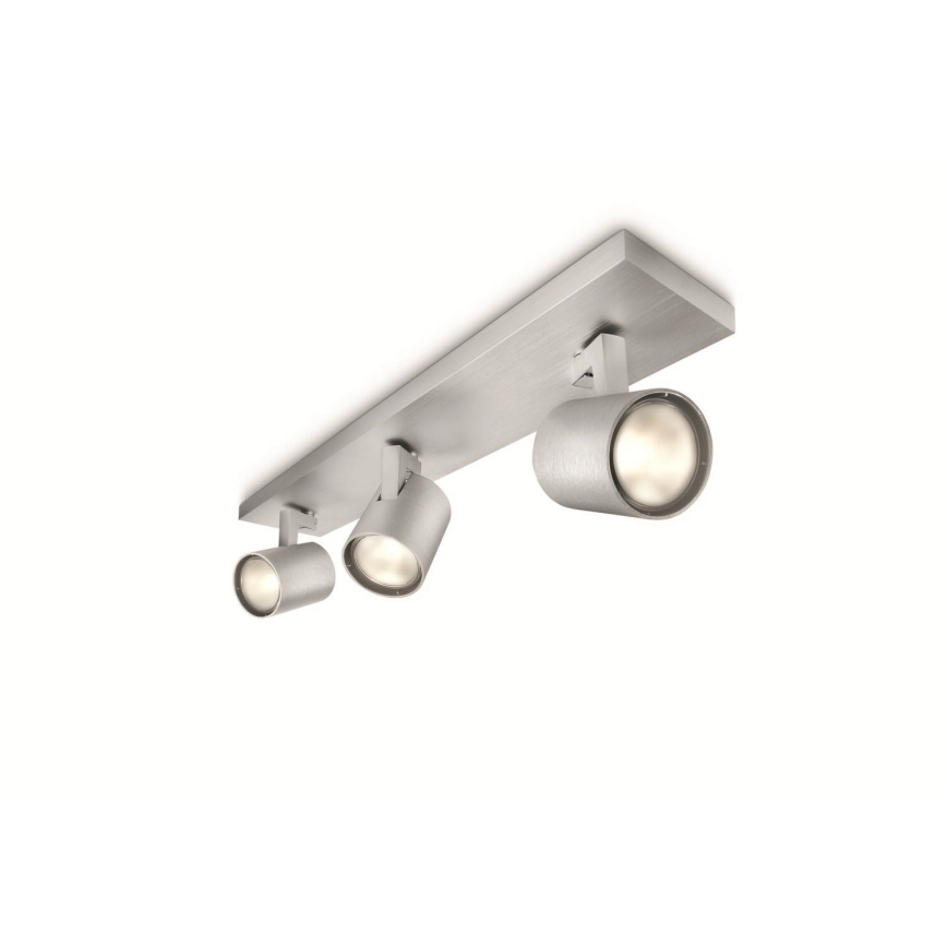 Philips - Spot LED RGBW dimabil 3x GU10/6W/230V, crom mat + telecomandă