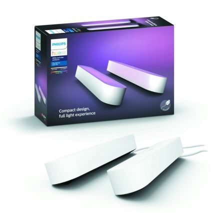 Philips 78202/1E/P7  - SET 2x LED RGB Lampă de masă dimmabilă HUE WHITE AND COLOR AMBIANCE LED/6W/230V alb