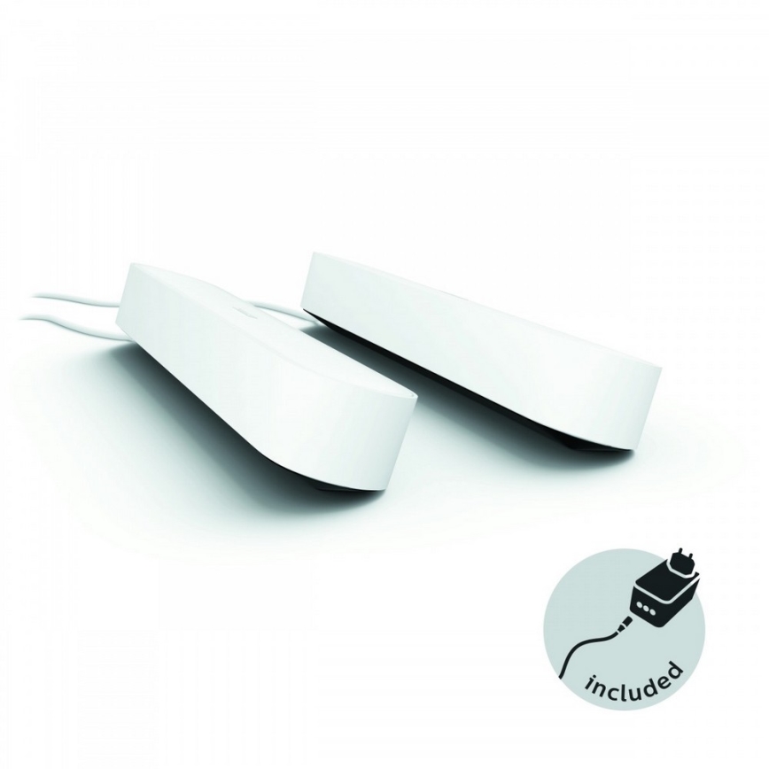 Philips 78202/1E/P7  - SET 2x LED RGB Lampă de masă dimmabilă HUE WHITE AND COLOR AMBIANCE LED/6W/230V alb