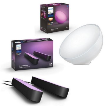 Philips - SET 2x lampă de masă LED RGB reglabilă Hue PLAY LED/6W/230V 2000-6500K + lampă de masă reglabilă GO LED/6W/230V 2000-6500K