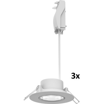 Philips - Set 3 buc. spoturi LED încastrate reglabil CILANTRO, 5W, 230V, 2700K, negru