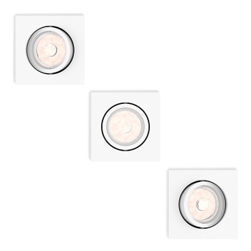 Philips - SET 3x Lampa incastrata 1xGU10/5,5W/230V
