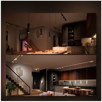 Philips - SET 3x LED RGB Candelabru reglabil pe cablu pentru sistemul de șine Hue PERIFO LED RGB/15,6W/230V 2000-6500K