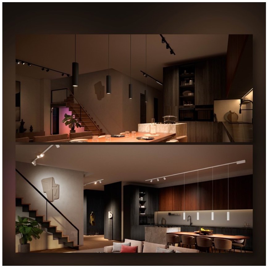 Philips - SET 3x LED RGB Candelabru reglabil pe cablu pentru sistemul de șine Hue PERIFO LED RGB/15,6W/230V 2000-6500K