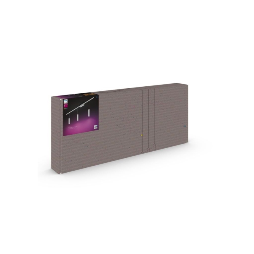 Philips - SET 3x LED RGB Candelabru reglabil pe cablu pentru sistemul de șine Hue PERIFO LED RGB/15,6W/230V 2000-6500K