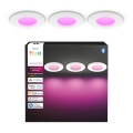 Philips - SET 3x LED RGBW compatibil cu dimmer spot încastrat pentru baie Hue SLIM LED/8,3W/230V 1000-20000K alb P44