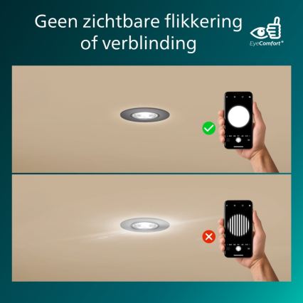 Philips - Set de 3 spoturi LED încastrate reglabile CILANTRO LED/5W/230V 4000K negru
