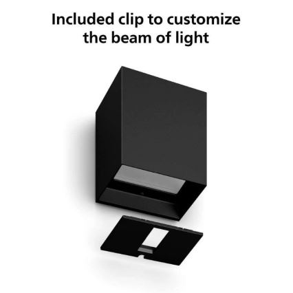 Philips - Set de 2 lămpi de perete de exterior reglabile LED RGBW Hue RESONATE LED/8W/230V 2000-6500K IP44