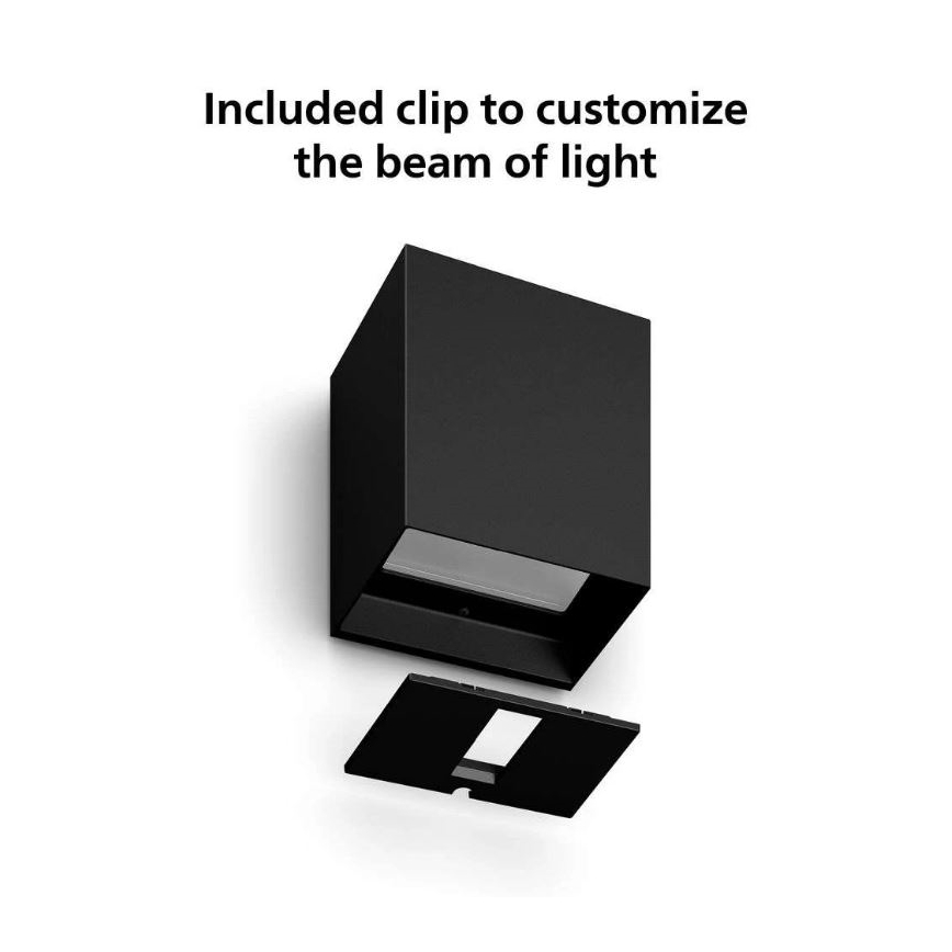 Philips - Set de 2 lămpi de perete de exterior reglabile LED RGBW Hue RESONATE LED/8W/230V 2000-6500K IP44
