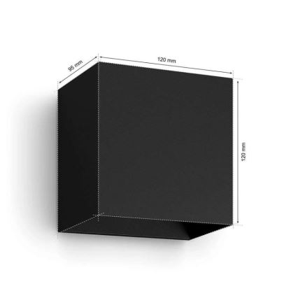 Philips - Set de 2 lămpi de perete de exterior reglabile LED RGBW Hue RESONATE LED/8W/230V 2000-6500K IP44