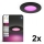 Philips - Set de 2 corpuri de iluminat încastrate LED RGBW reglabile pentru baie Hue SLIM LED/8,3W/230V 2000-6500K negru IP44