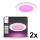 Philips - Set de 2 corpuri de iluminat încorporate pentru baie LED RGBW reglabile Hue SLIM LED/12W/230V 2000-6500K alb IP44