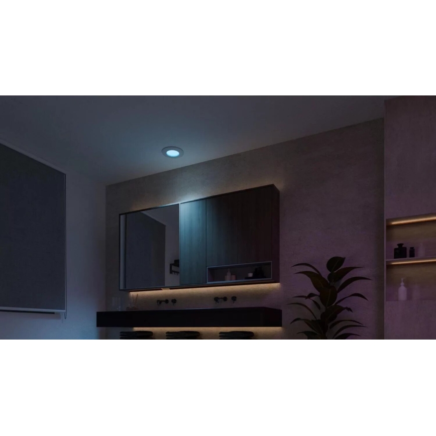Philips - Set de 2 spoturi LED RGBW încastrate pentru baie, reglabile, Hue SLIM LED/8,3W/230V 2000-6500K alb IP44