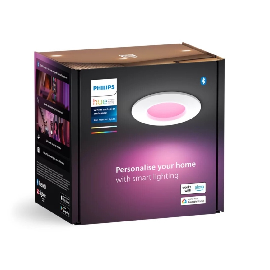 Philips - Set de 2 spoturi LED RGBW încastrate pentru baie, reglabile, Hue SLIM LED/8,3W/230V 2000-6500K alb IP44