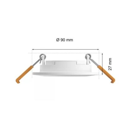 Philips - Set de 2 spoturi LED RGBW încastrate pentru baie, reglabile, Hue SLIM LED/8,3W/230V 2000-6500K alb IP44