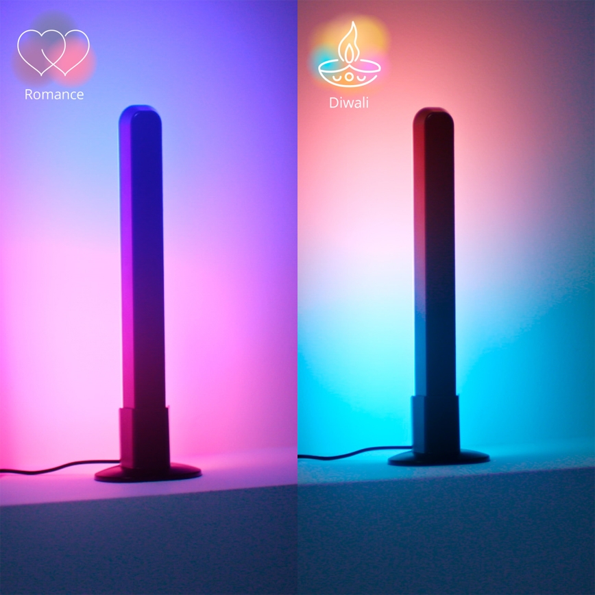 Philips - Set de 2 corpuri de iluminat LED RGBIC reglabile SMART GRADIENT LED/8W/230V 2700-6500K Wi-Fi