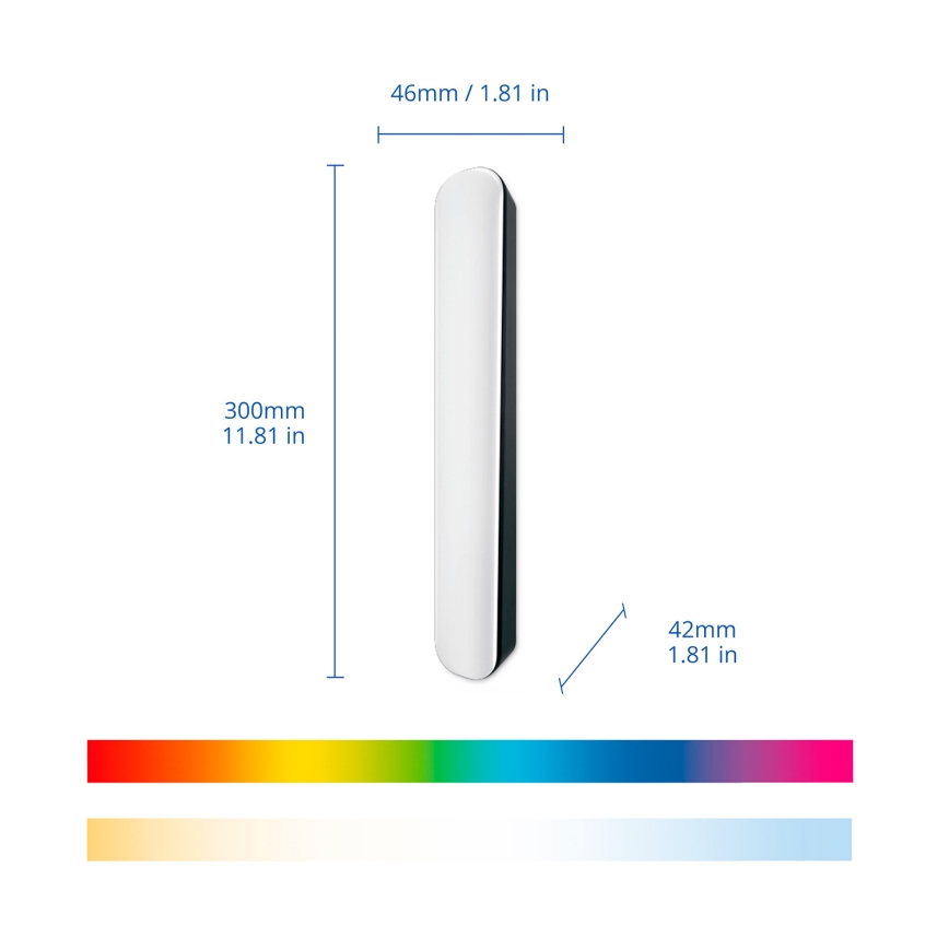 Philips - Set de 2 corpuri de iluminat LED RGBIC reglabile SMART GRADIENT LED/8W/230V 2700-6500K Wi-Fi