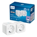 Philips - Set de 2 prize inteligente SCHUKO 2300 W, Wi‑Fi
