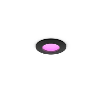 Philips - Set de 2 corpuri de iluminat încastrate LED RGBW reglabile pentru baie Hue SLIM LED/8,3W/230V 2000-6500K negru IP44