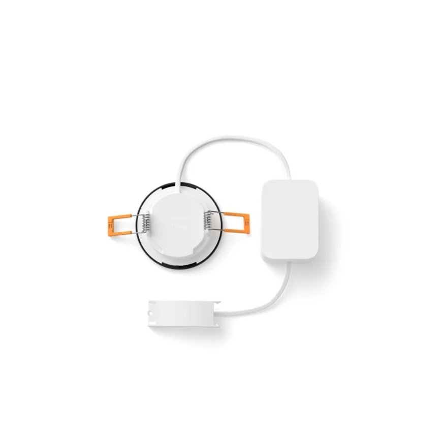Philips - Set de 2 corpuri de iluminat încastrate LED RGBW reglabile pentru baie Hue SLIM LED/8,3W/230V 2000-6500K negru IP44