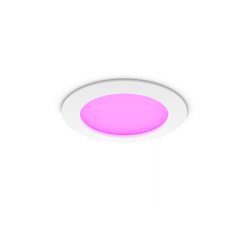 Philips - Set de 2 corpuri de iluminat încorporate pentru baie LED RGBW reglabile Hue SLIM LED/12W/230V 2000-6500K alb IP44