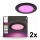 Philips - Set de 2 spoturi LED RGBW încastrate pentru baie, reglabile, Hue SLIM LED/12W/230V 2000-6500K, negru IP44