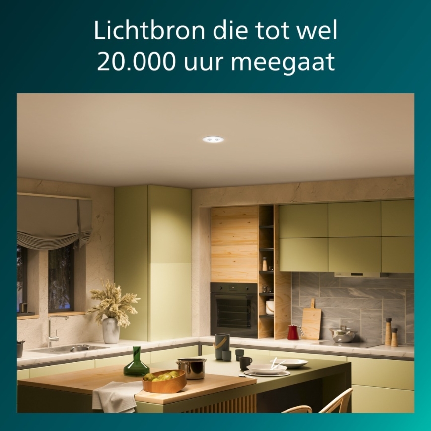 Philips - Set de 3 spoturi LED încastrate reglabile CILANTRO LED/5W/230V 4000K alb