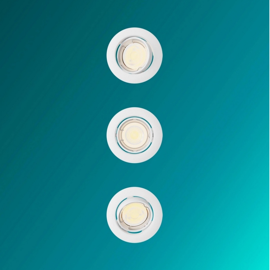 Philips - Set de 3 spoturi încastrate PERIDOT 1xGU10/7W/230V, alb