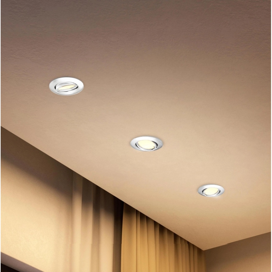 Philips - Set de 3 spoturi încastrate PERIDOT 1xGU10/7W/230V, alb