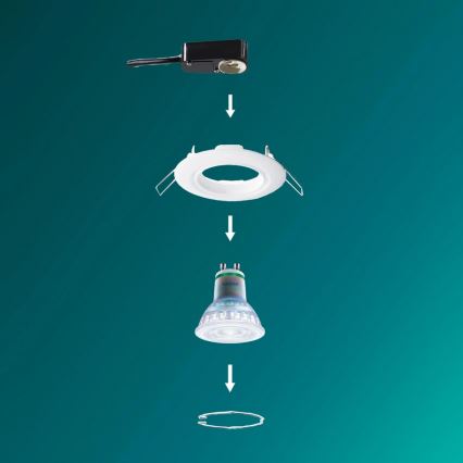 Philips - Set de 3 spoturi încastrate PERIDOT 1xGU10/7W/230V, alb