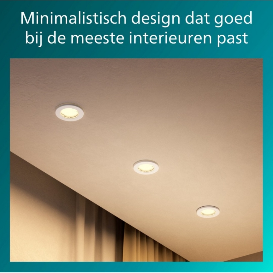 Philips - Set de 3 spoturi încastrate PERIDOT 1xGU10/7W/230V alb