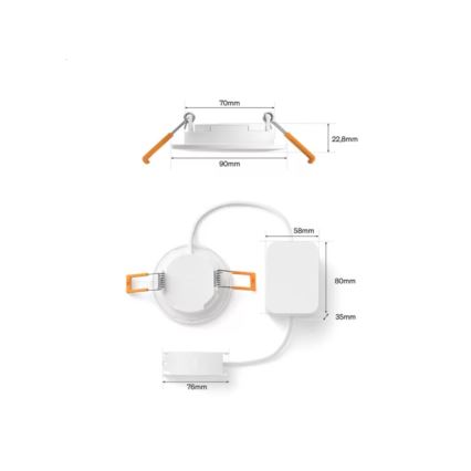 Philips - SET 3x LED RGBW compatibil cu dimmer spot încastrat pentru baie Hue SLIM LED/8,3W/230V 1000-20000K alb P44