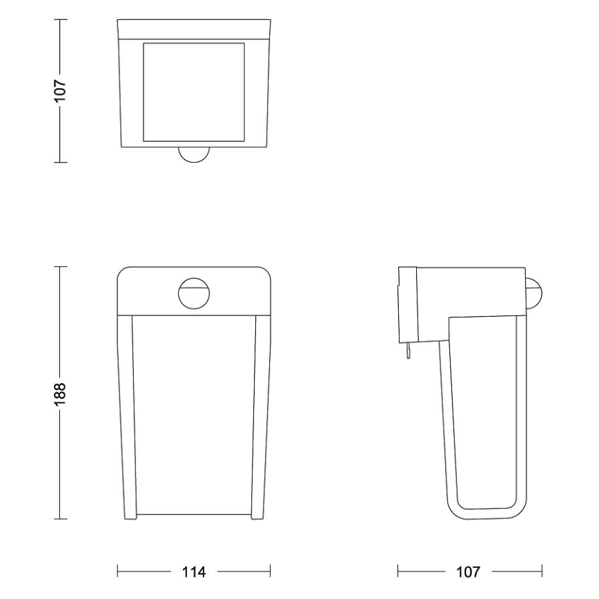 Philips - Lampă solară de perete cu LED și senzor SHROUD LED/2,3W/3,7V 600 mAh IP44