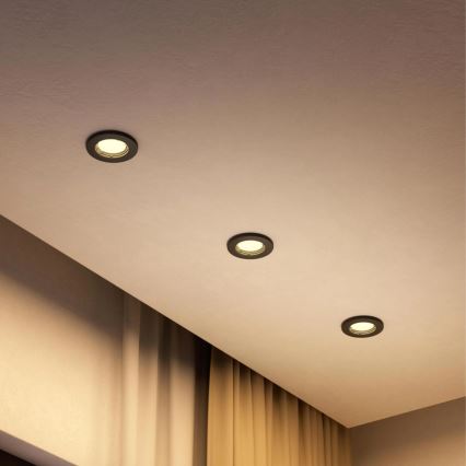 Philips - Spot încastrat LED RGBW dimabil PERIDOT 1xGU10/6,5W/230V 2700-6500K negru