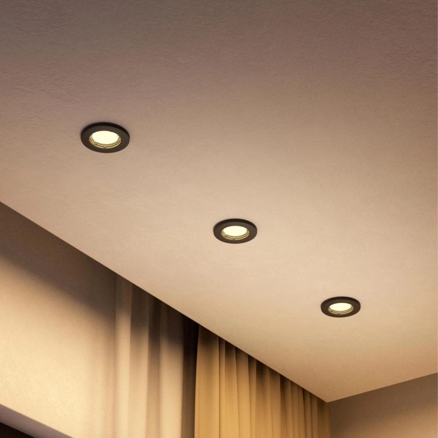 Philips - Spot încastrat LED RGBW dimabil PERIDOT 1xGU10/6,5W/230V 2700-6500K negru