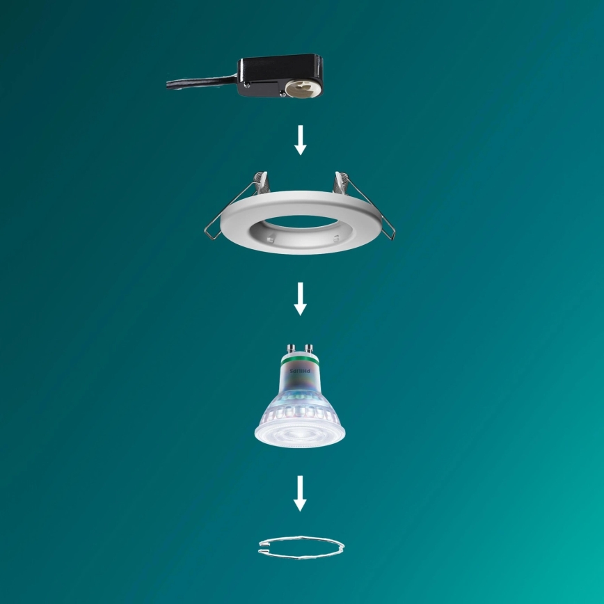 Philips - Spot LED RGBW reglabil încastrat PERIDOT 1xGU10/6W/230V alb + telecomandă