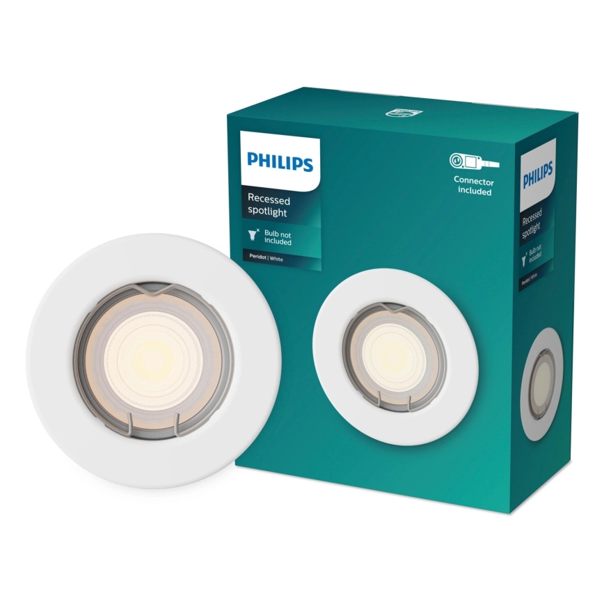 Philips - Spot LED RGBW reglabil încastrat PERIDOT 1xGU10/6W/230V alb + telecomandă