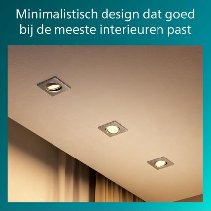 Philips - Spot încastrat PERIDOT 1xGU10/7W/230V argintiu