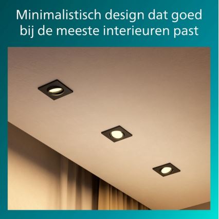 Philips - Spot încastrat PERIDOT 1xGU10/7W/230V negru