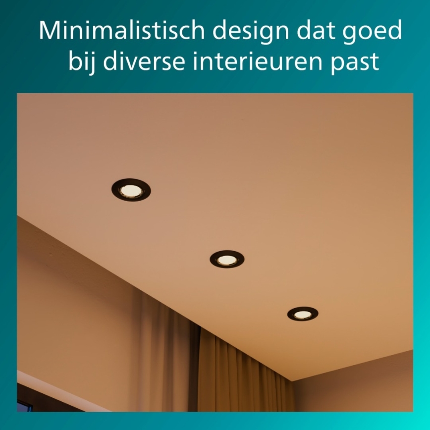 Philips - Spot încorporat PERIDOT 1xGU10/7W/230V negru