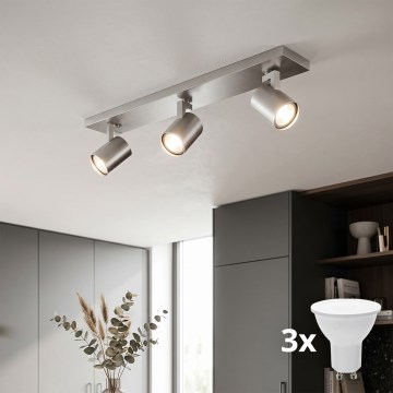 Philips - Spot LED crom mat 3xGU10/20W/230V