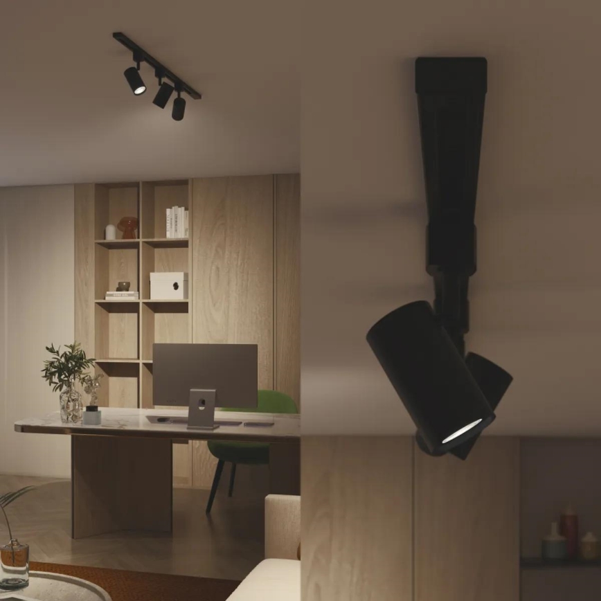 Philips - Spot LED RGBW dimmabil pentru sistem pe șină EASYLINK HUE 3xGU10/4,7W/230V 2200-6500K 1m negru