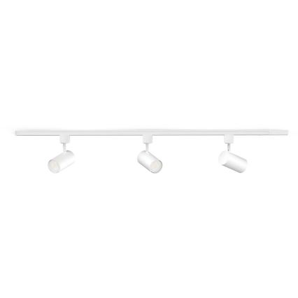 Philips - Corp spot LED RGBW dimabil pentru șină EASYLINK HUE, 3xGU10/4,7W/230V, 2200-6500K, 1m, alb + Hue bridge